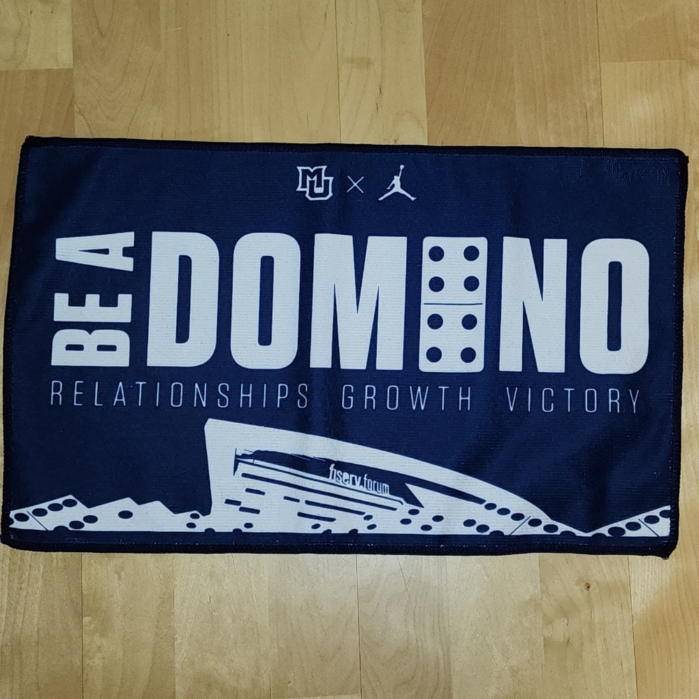 Marquette Basketball "Be a Domino" Rally Towel National Marquette Day - Navy